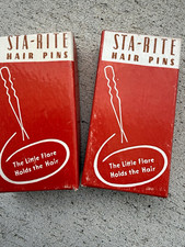 1950s Sta-Rite vintage No. 603 Brown Metal Hair Pins 2 1/4 in Women  s 3 Boxes 