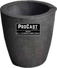 #3-4 Kg Procast Foundry Clay Graphite Crucible Cup with Pour Spout for Melting