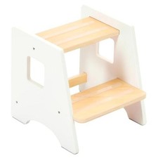 Wooden Toddler Step Stool - 2-Step for Bathroom Sink Potty Training