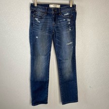 Abercrombie  Fitch The A  F Skinny Distressed Destroyed Jeans Size 25