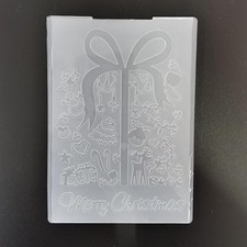 Merry Christmas Tree Background Plastic Embossing Folders Card Making