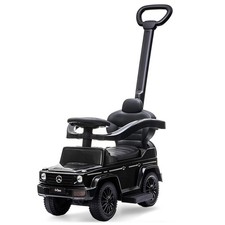 Best Ride On Cars Stroller Mercedes G-Wagon 3 in 1 Push Car, Black Open Box 