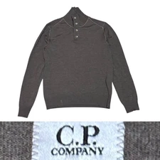 CP Company 1/2 Button Merino Wool Sweater Men’s Size 50 In Light Brown