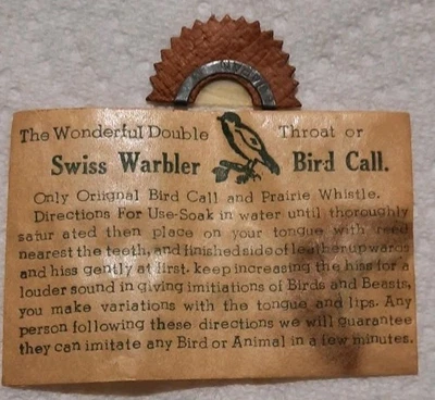 Vtg The Wonderful Double Swiss Warbler Bird Call Prairie Whistle NOS Japan Made  - Image 1 of 4