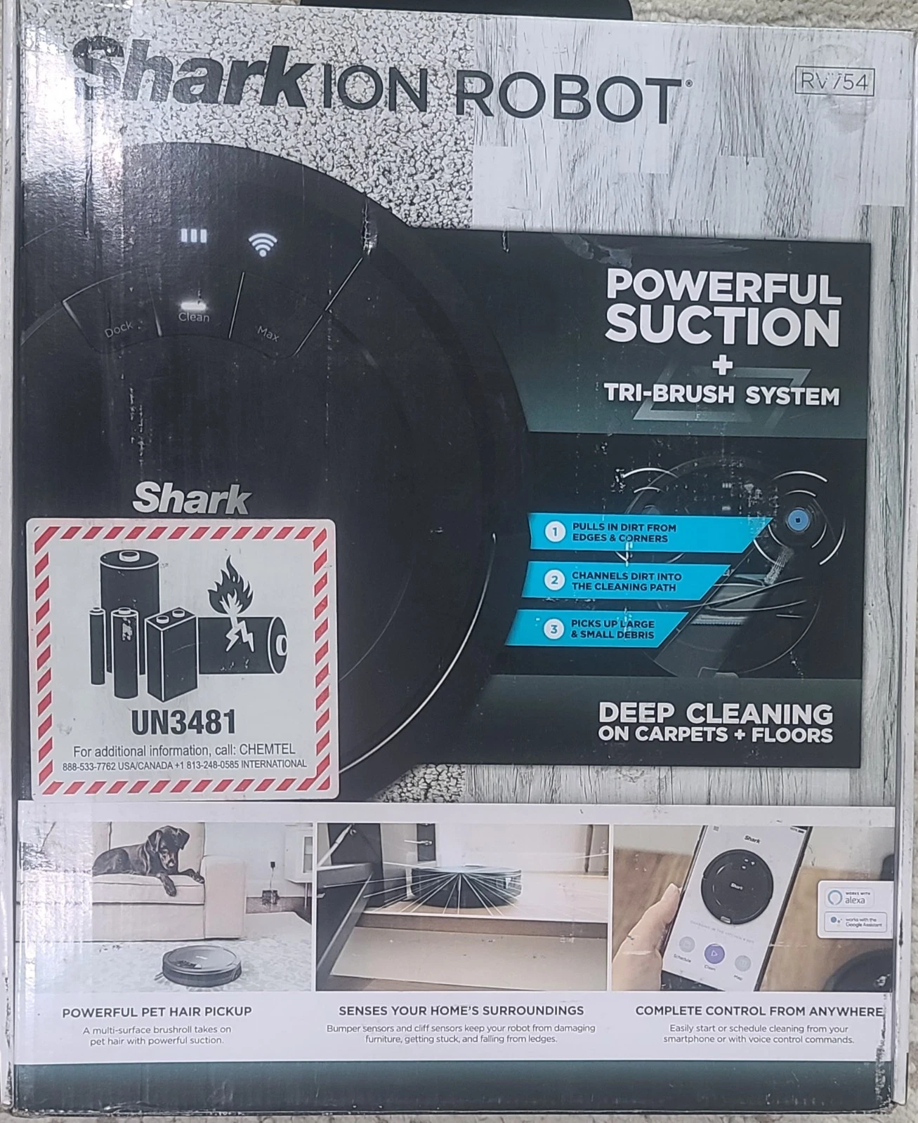 Shark RV754 ION Robot Vacuum - Black Alexa/Google Assistant