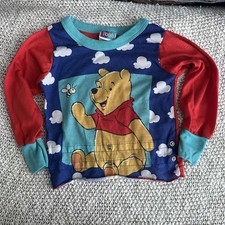VTG Rare Winnie The Pooh Pajama Top Colorful Size 2T Rare Print