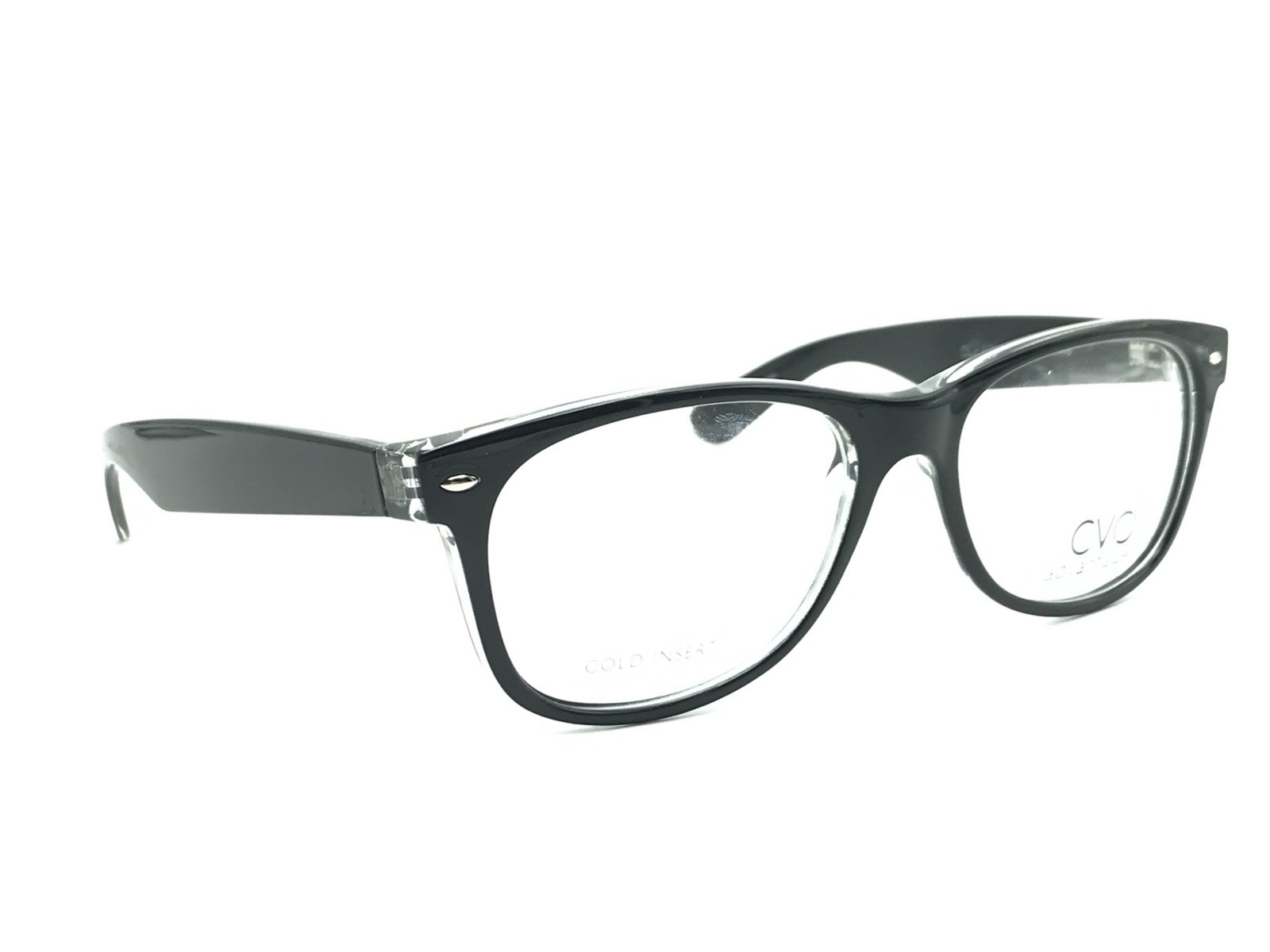 CLEARVISION CVO W908 Women's Black Crystal Square Round Eyeglasses 55-17 145