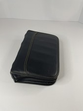 Vintage Case Logic Black Faux Leather CD DVD Binder Case Storage Organizer 64 CD