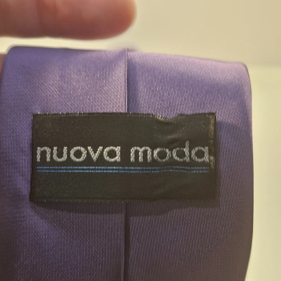 Nuova Moda Purple Polyester Necktie Business Formal Tie - image 3 of 4