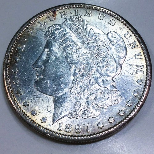 1897-S Morgan Silver Dollar Beautiful AU/BU Coin Rare Date