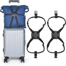 2 Pack Luggage Straps Bungees,Adjustable Suitcase Carry on Bag Handle Portable T