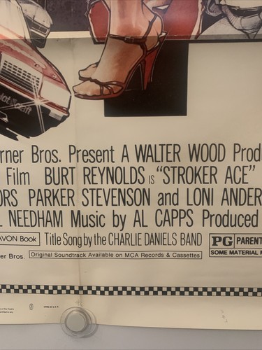 STROKER ACE Original One Sheet Movie Poster - 1983 - Burt Reynolds - Picture 8 of 9