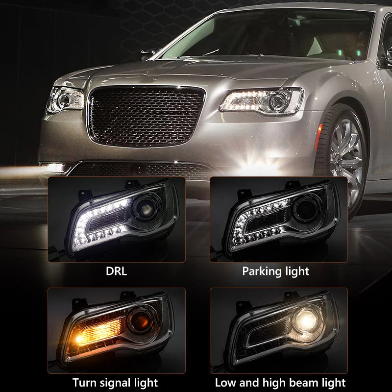 For Chrysler 300 300c Limited Sedan 2015-2023 Halogen Headlight W/LED DRL Driver Foto 3 de 4