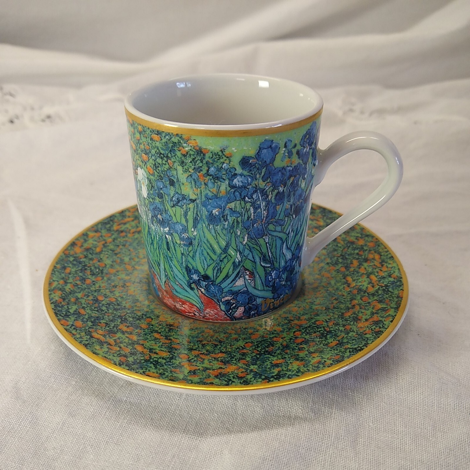 Goebel Cup and Saucer Set Artis Orbis Vincent Van Gogh Demi Espresso Coffee  Iris | eBay