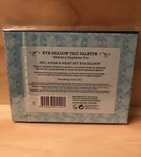 Bloom Cosmetics Feeling Blue Eye Shadow Trio Sky Azure & Night Sky Novo Selado - Imagem 3 de 3