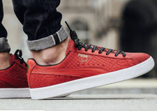 puma clyde red suede