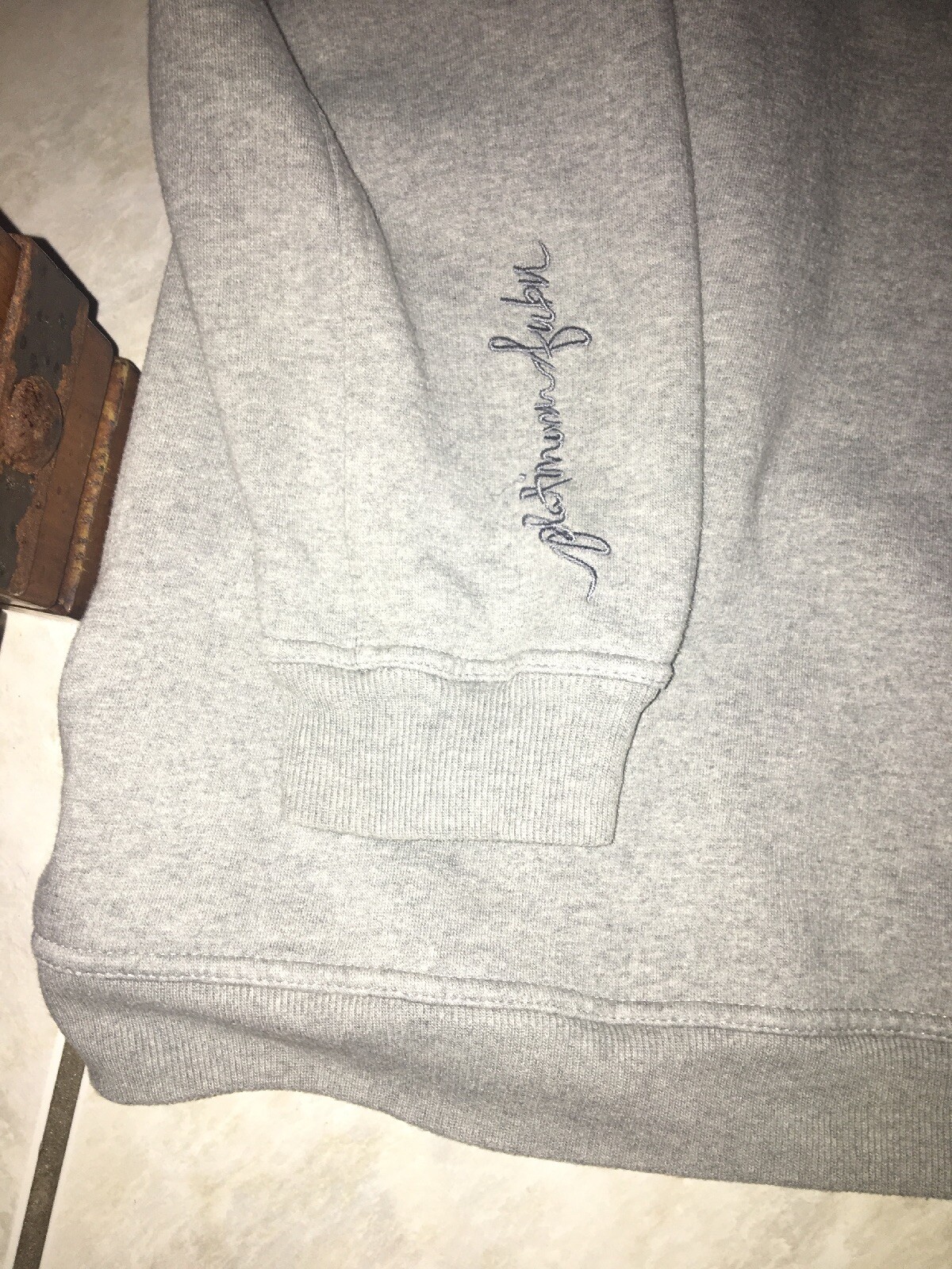 Platinum FUBU Mens Hoodie Pullover Gray Used Sz 2XL - Gem