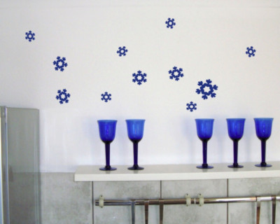 Eiskristall Wandtattoo Set A 21x29cm Wandsticker Wandaufkleber