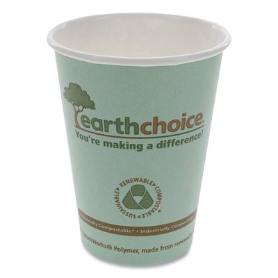 Pactiv Corp. DPHC12EC EarthChoice Compostable Paper Cup - Teal (1000 ...