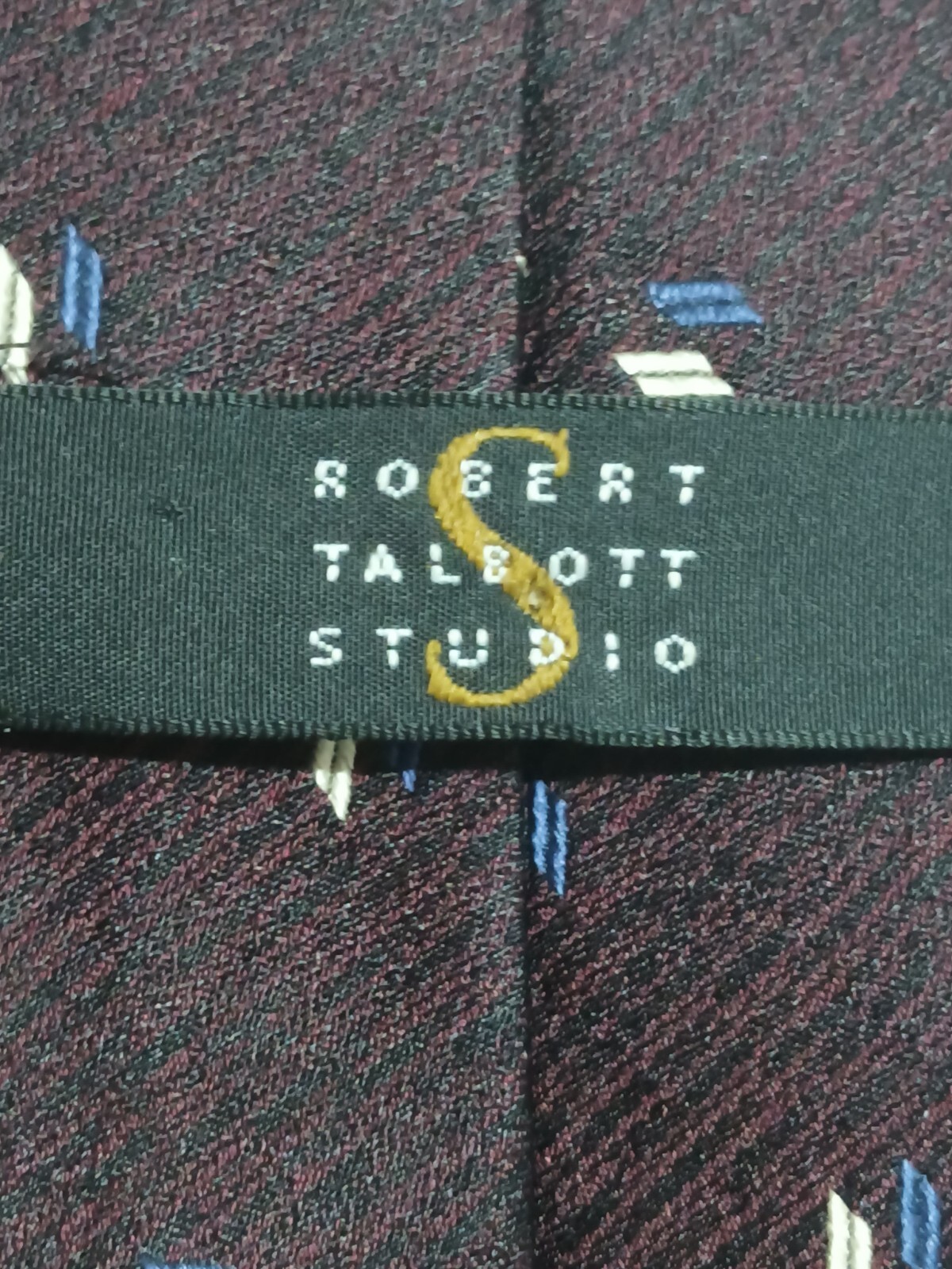 Robert Talbott Studio Maroon Imported Silk Tie Ha… - image 4