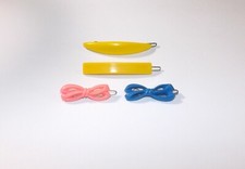 Vintage 1980's Hair Barrettes, Lot of 4, All with metal clasps