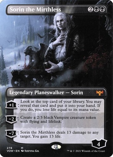 MTG Sorin the Mirthless Showcase Ayami Kojima Innistrad Crimson