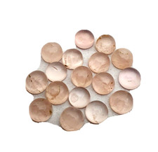 Natural Rose Quartz Round Cabochon Loose Gemstone Lot 17 Pcs 6 MM 17 CT