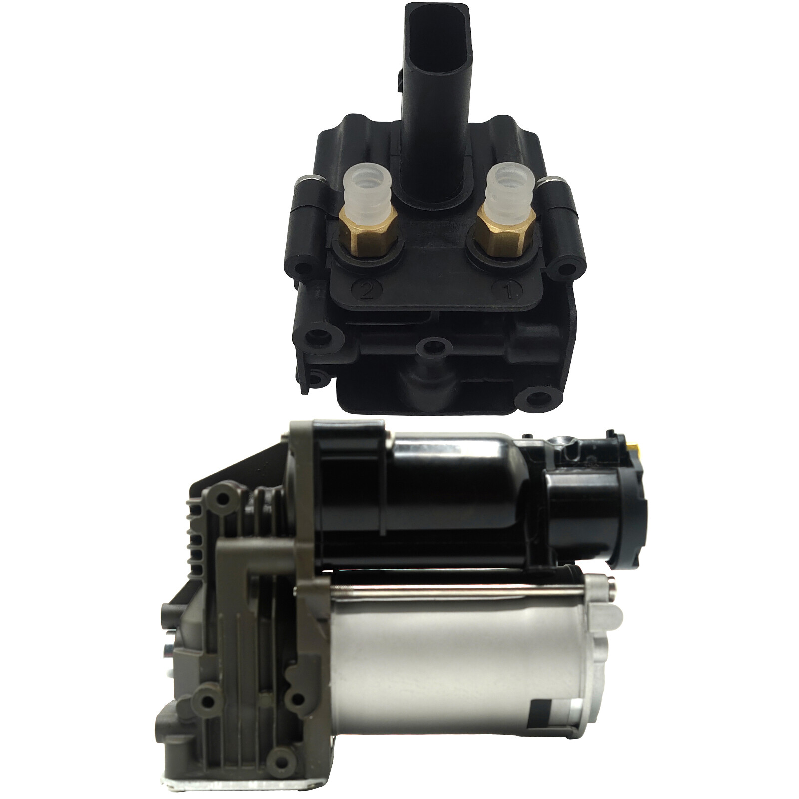 2PCS Air Suspension Compressor Pump Solenoid Valve Block For BMW X5 E70 2006-13