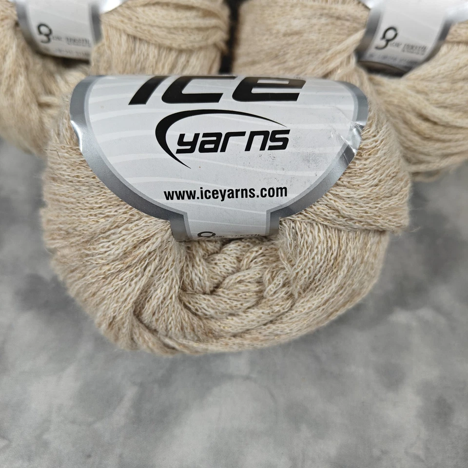Lote de 8 madejas brillantes de lino merino hilos de hielo - peso ligero - 50 g cada uno Foto 3 de 4