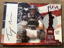 TOMMY MEDICA 2006-07 USA Baseball Signatures Jersey Black #41 105/295