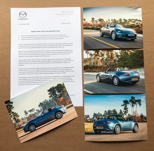 Mazda MX-5 'Arctic' Special Edition Press Photographs + Press Information