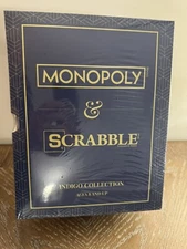WS Game Company Monopoly and Scrabble Indigo Collection Bookshelf Style