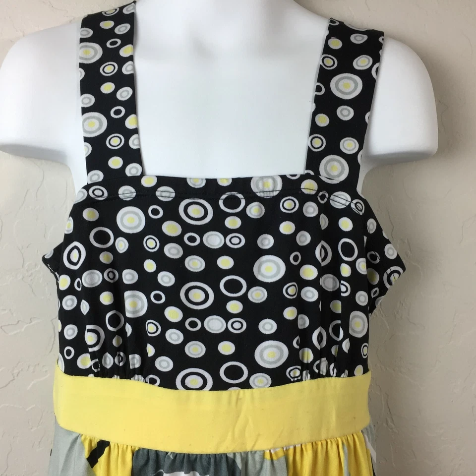 My Michelle Girl's 黄色礼服教堂几何图案黑色灰色白色 8 码 — 第 2/4 张图片