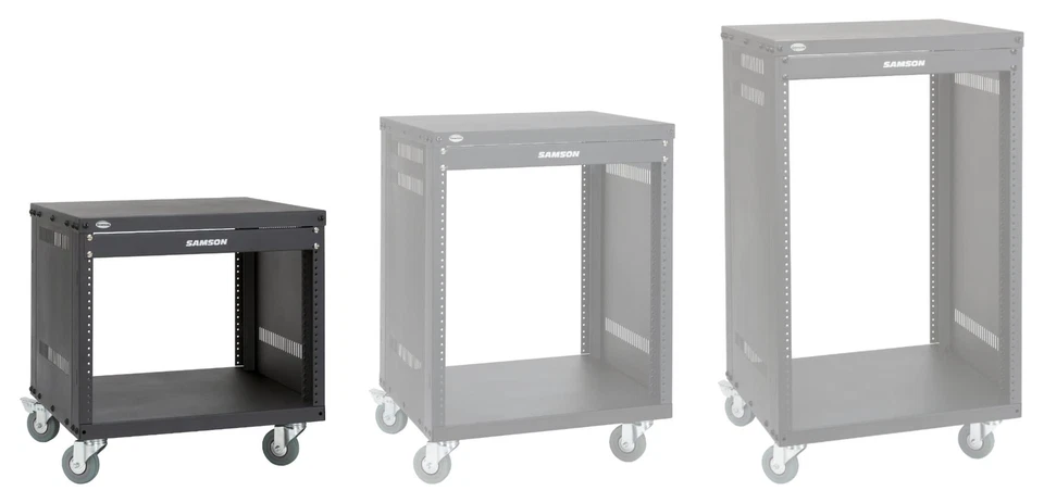 Samson SRK8 Rack Case Live Studio 19" 8HE Stahl Rollen US EU Effekte Schwarz - Bild 2 von 2