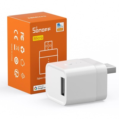 SONOFF Zigbee Smart USB Outlet, 5-22V DC Outlet Timer Switch, Smart... 