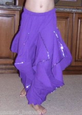 PETITE ADULT PURPLE ENDLESS WAVE HAREM PANTS CHIFFON SMALL ADULT. INDIA