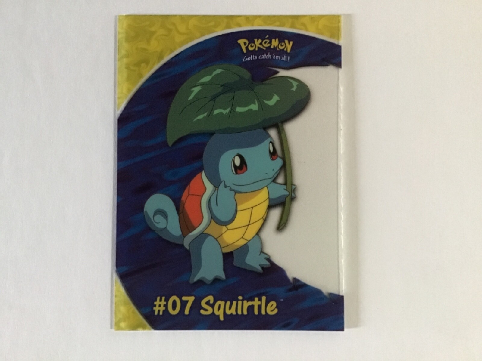 2000 TOPPS Pokemon #07 Squirtle PC4 TV Animation CLEAR see-through card 