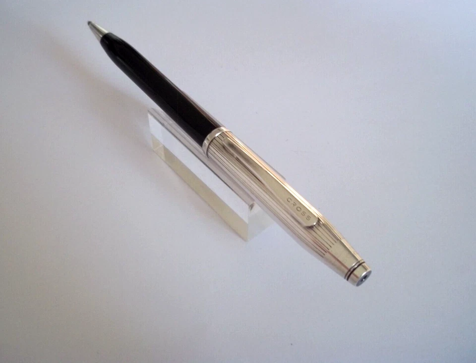 Penna Stilo Roller Sfera Cross Century Classico II Metallo Argento E Resina Nero - Immagine 3 di 4