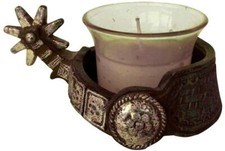 Teelichthalter Teelicht Halter Spur Stiefel Sporen Cowboy Western USA Deko