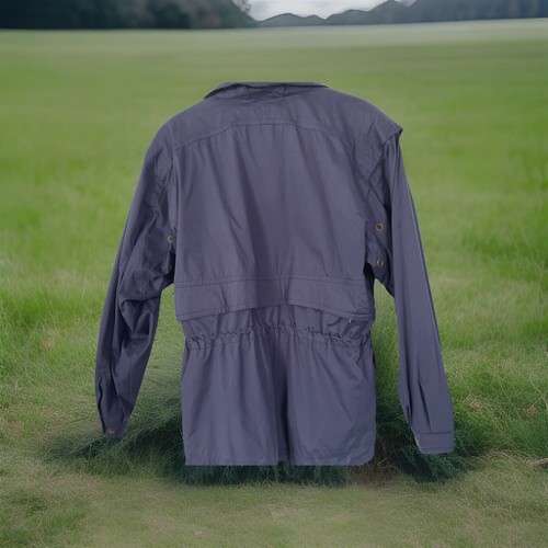 Sunice Medium Golf Zip Up Navy Windbreaker Jacket Miss Cinch Waist Bead Inside - Picture 12 of 16