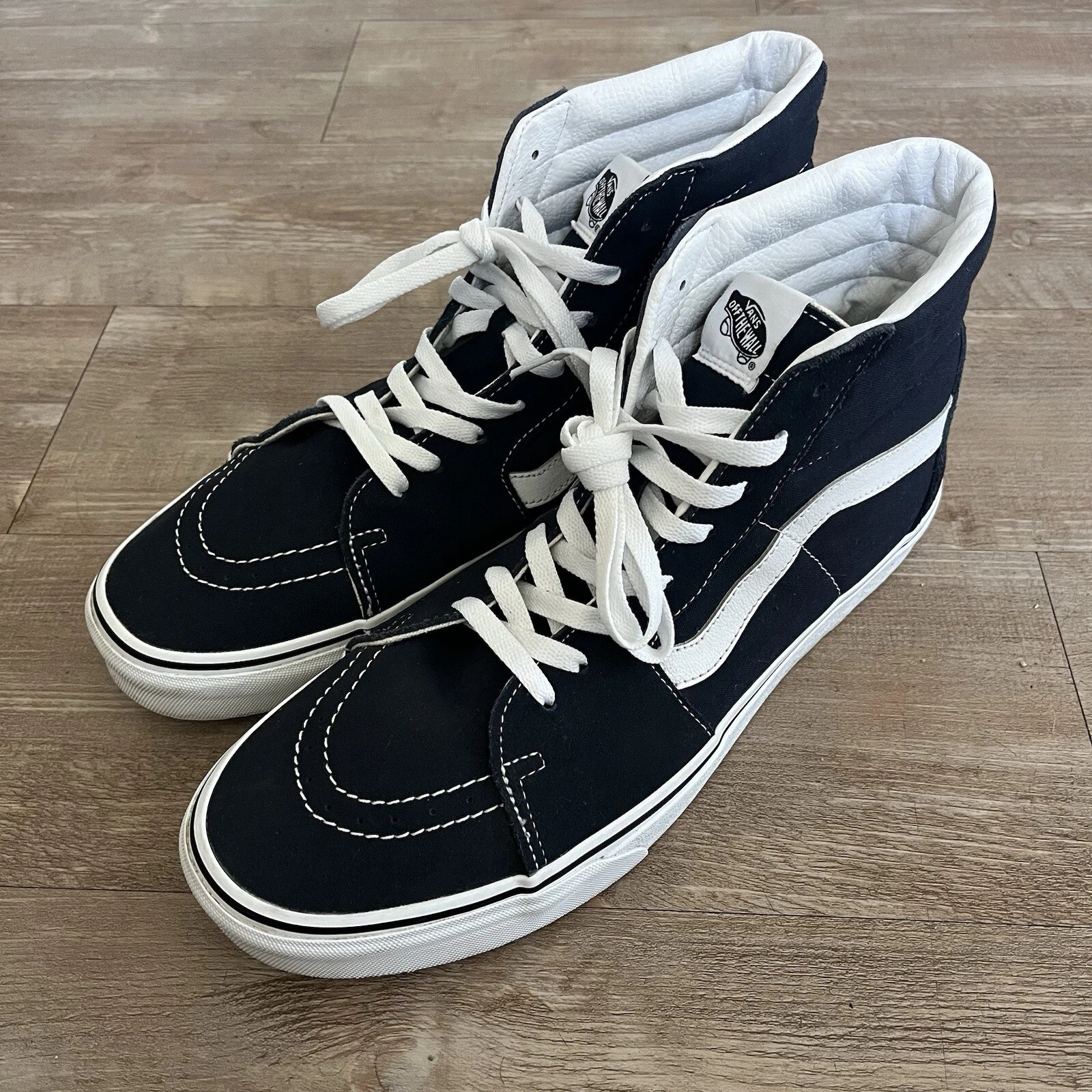 Scarpe da skateboard Vans Sk8 Hi in tela scamosciata sneakers blu navy taglia uomo 13