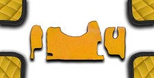 YELLOW ECO LEATHER FLOOR MATS FOR RHD MERCEDES ACTROS MP3 2007-2010 AUTO TUNNEL
