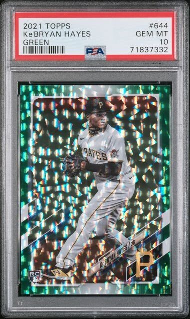 2021 Topps Series 2 Ke'Bryan Hayes #644 Green Foil /499 PSA 10 GEM MT