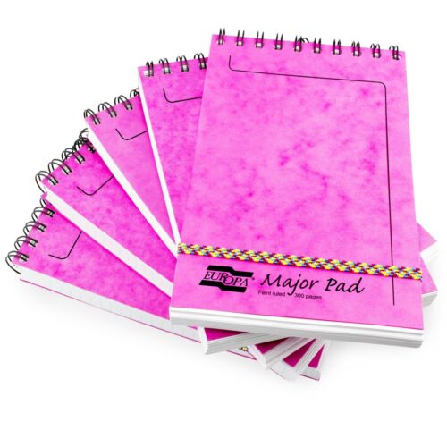 5 x Clairefontaine Europa Major Notemaker Pad - A5 Portrait - 300 Pages - Pink - Picture 1 of 4