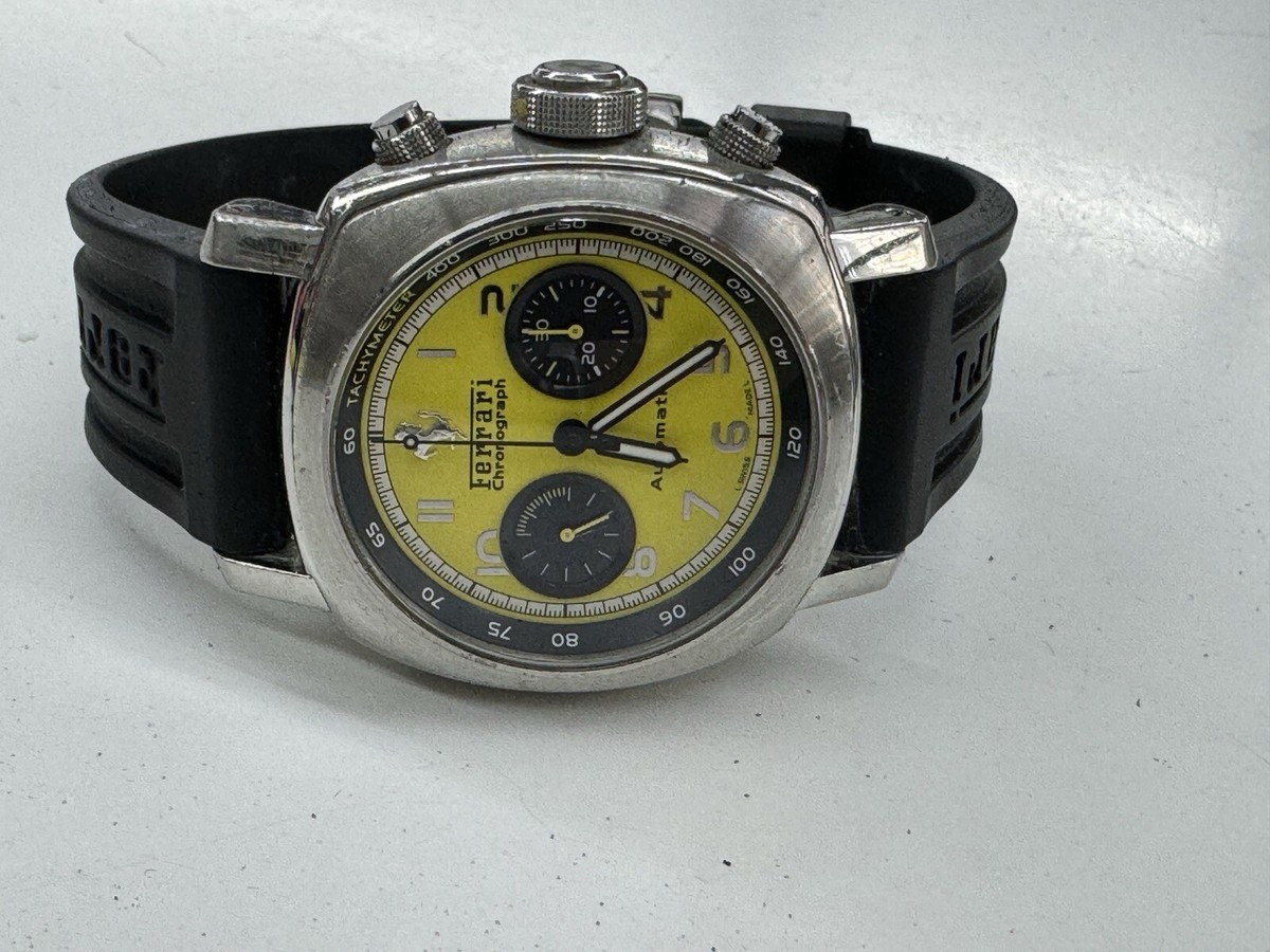 Panerai Ferrari Yellow Men's Rubber Strap Watch - FER00011 for