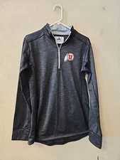 J America Women's 1/4 Zip Gray Sweatshirt Utah Utes Sz XL NWT