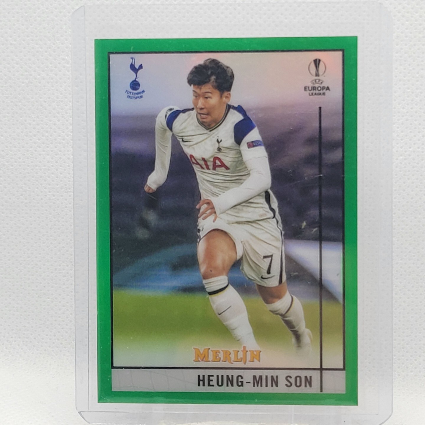 2020-21 Topps Chrome Merlin UEFA Heung-Min Son Green Refractor /99