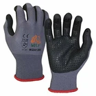 WOLF Work Gloves Nitrile Foam Palm Coated With Dots Grips Nylon Shell 12 Pairs