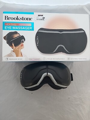 Brookstone EYE MASSAGER Heating Vibrating Massaging New in Box