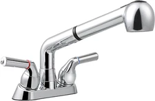 Utility Sink Faucet with Sprayer, Laundry Room Faucet with Pull Out Sprayer for